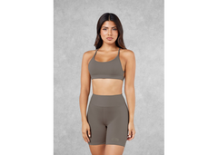 The Giving Movement Strappy Sports Bra - Mushroom