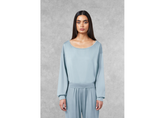 The Giving Movement Oversized Boat Neck Top - Powder Blue