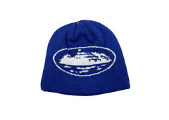 Corteiz Alcatraz Scully Beanie - Royal Blue