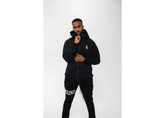 Undrground Black 3D Embroidered Zip Up Hoodie