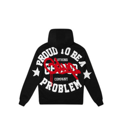 Geedup Co Proud To Be A Problem Hoodie - Black/Red