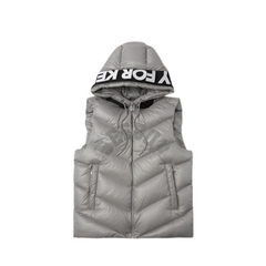 Geedup Co PFK Hooded Duck Down Vest - Grey