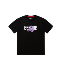 Geedup Co Play For Keeps Grafitti T-Shirt - Black/Lavender