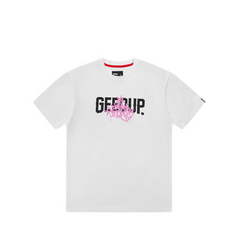 Geedup Co Play For Keeps Grafitti T-Shirt - White/Pink