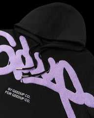 Geedup Co Handstyle Hoodie - Black/Lavender