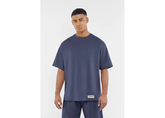 The Giving Movement Oversized Contrast Back Print T-Shirt - Marine Blue