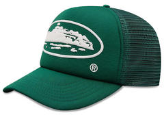 Corteiz Alcatraz Premium Puff Print Trucker Hat - Forest Green