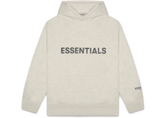 Fear Of God Essentials Applique Logo Hoodie - Oatmeal (SS20)