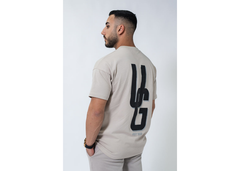 Undrground Taupe Double Print Box Fit Tee