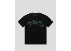 Geedup Co College Logo T-Shirt - Black/Light Blue