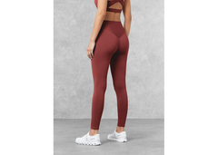 The Giving Movement 24 inch High Rise Leggings - Dusky Maroon