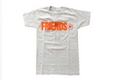 VLONE x Fragment Friends T-Shirt - Heather Grey/Orange