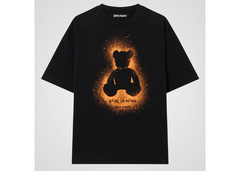 Palm Angels Spray Bear T-Shirt, Black/Orange