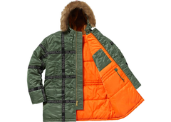 Supreme Logo Tape N-3B Parka Olive