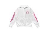Chrome Hearts Floral Horseshoe Pullover Hoodie - White/Pink