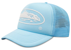 Corteiz Alcatraz Premium Puff Print Trucker Hat - Baby Blue