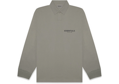 Fear of God Essentials Long Sleeve Polo - Cement (FW20)