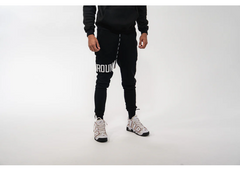 Undrground Black 3D Embroidered Trackpants
