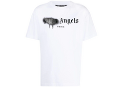 Palm Angels Paris Sprayed Logo T-Shirt - White/Black (SS21)