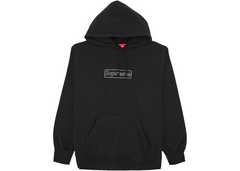 Supreme x KAWS Chalk Logo Hooded Sweatshirt Black