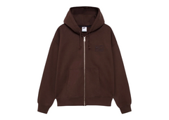 NIKE X STUSSY STONE WASHED FLEECE ZIP HOODIE - DARK CINDER