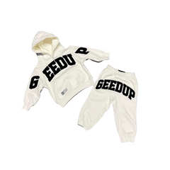 Geedup Co Team Logo Kids Set - Buttercream/Black
