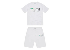 Trapstar Chenille Decoded Short Set - White/Green