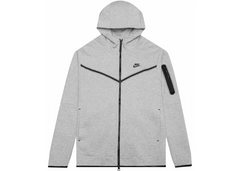 Nike Sportswear Tech Fleece Full-Zip Hoodie - Heather Grey/Black