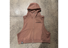 Sweet Dreams Bitter Reality Hooded Vest - Brown