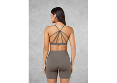 The Giving Movement Strappy Sports Bra - Mushroom