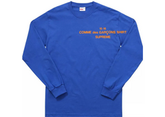 Supreme CDG L/S Tee Blue