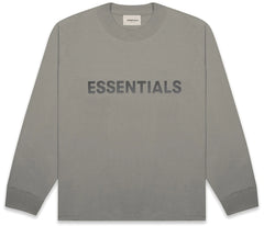 Fear of God Essentials Boxy Long Sleeve T-Shirt Applique Logo Cement