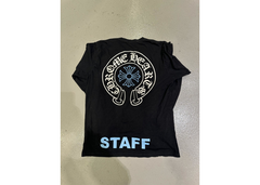 Chrome Hearts Staff Long Sleeve T-Shirt - Black/White/Blue