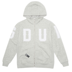 Geedup Co Zip-Up Hoodie - Grey/White