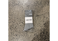 Three Thousand Ribbed Socks - Grey