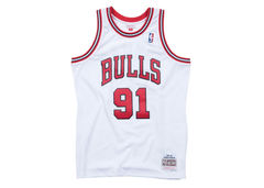 Mitchell and Ness Chicago Bulls Dennis Rodman Jersey - White 97-98