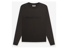 Fear Of God Essentials Applique Logo Long Sleeve T-Shirt - Weathered Black (FW20)