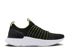 React Phantom Run Flyknit 2 Black Sonic Yellow
