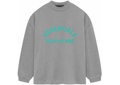 Fear of God Essentials Heavy Jersey Long Sleeve T-Shirt - Dark Heather Oatmeal (FW23)