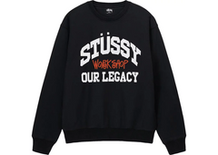 Stussy x Our Legacy Workshop Collegiate Crewneck - Black