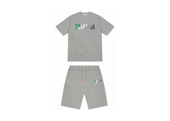 Trapstar Chenille Decoded Short Set - Grey/Green