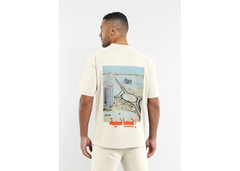 The Giving Movement Oversized Landscape Print T-Shirt - Ivory