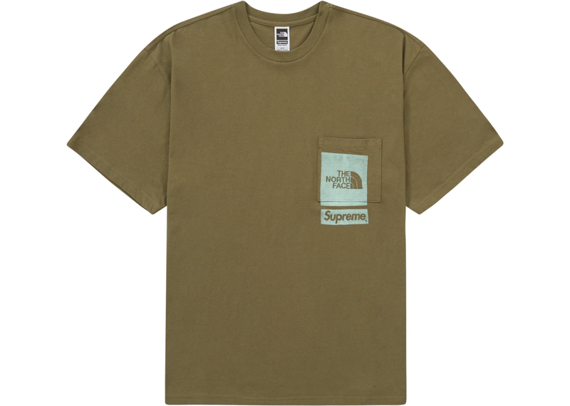 Supreme The North Face Printed Pocket Tee Olive The Good Kid