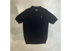 Knitted Polo Shirt - Black