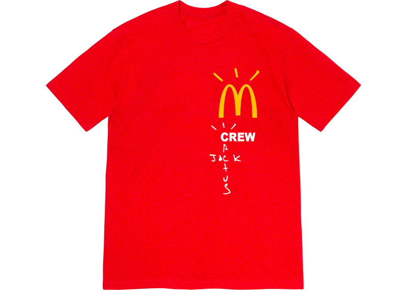 Travis Scott McDonalds Crew Tee Red