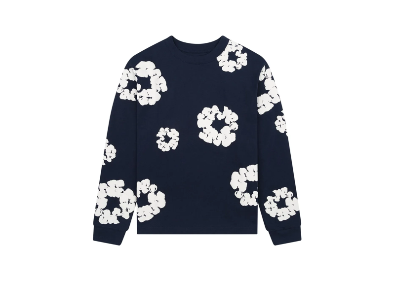 Denim Tears Cotton Wreath Long Sleeve - Navy