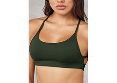 The Giving Movement Strappy Sports Bra - Khaki