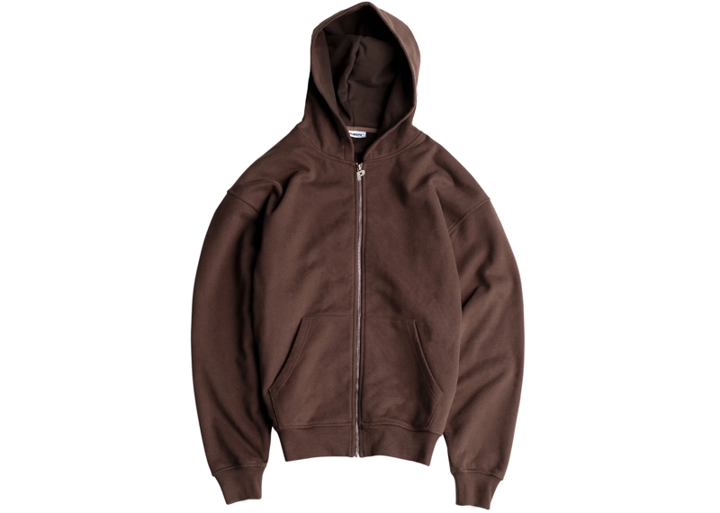 Privacy Luxury Zip Hoodie - Brown