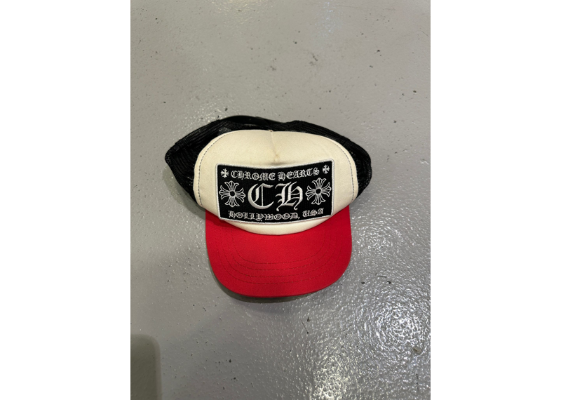 Chrome Hearts CH Hollywood Trucker - Red/White/Black