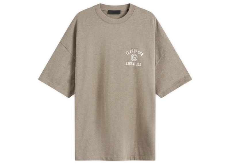 Fear Of God Essentials Jersey Crewneck Crest T-Shirt - Dark Heather Grey (FW24)